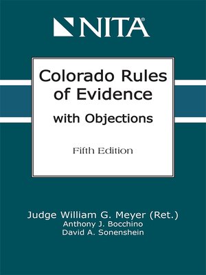 cover image of Colorado Rules of Evidence with Objections